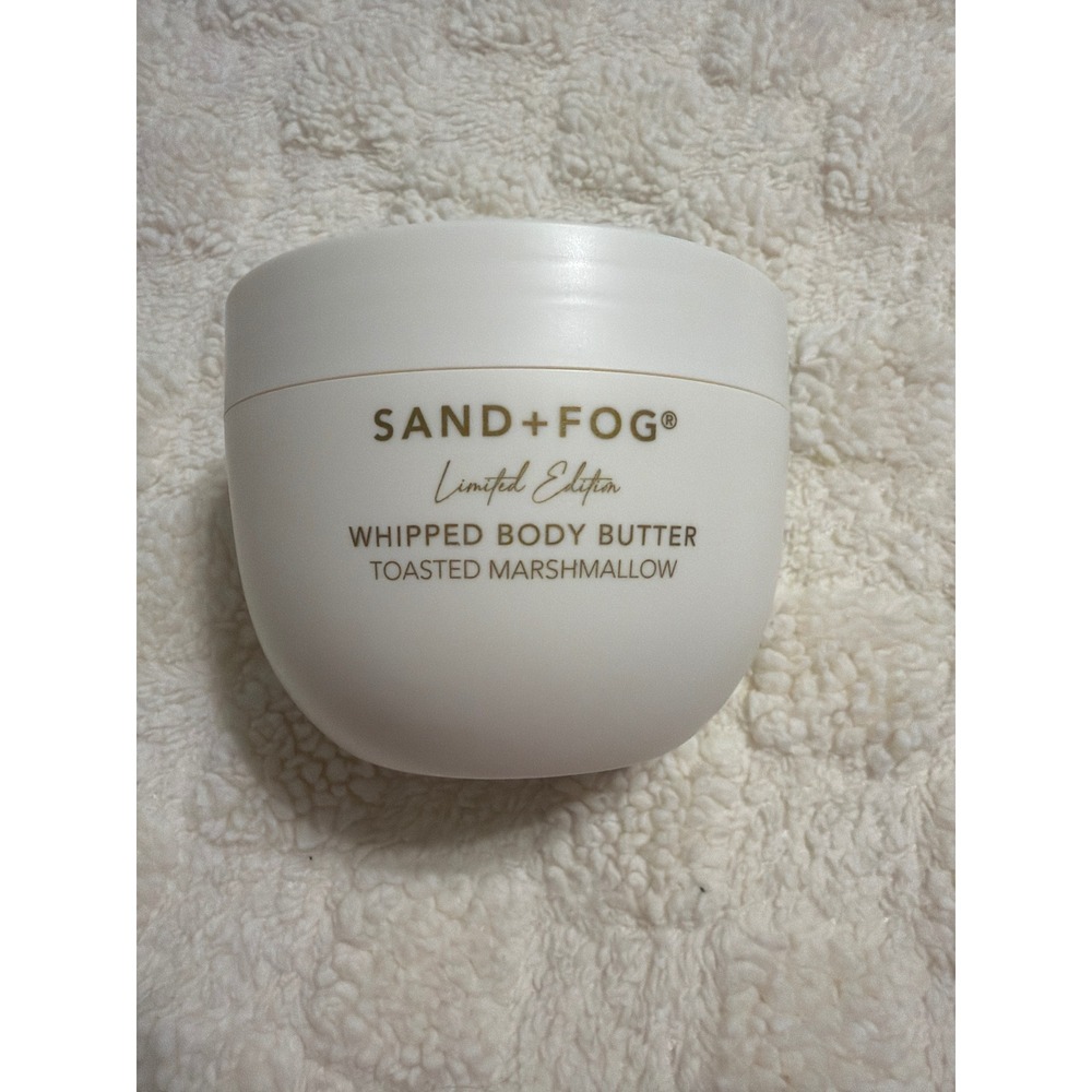 Sand + Fog Limited Edition Whipped Body Butter Toasted Marshmallow White Jar
